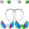 Capaneus Alien Kopfschmuck,4 Stück Alien Stirnband und Brille,Alien Stirnband Brillenantenne,Alien Regenbogenlinse Sonnenbrille,Weltraum Kostüm,Alien Kostümzubehör für Karneval,Maskerade,Themenparty