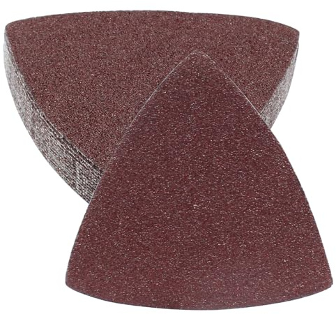 Cionyce Dreieck-Schleifpads, 80 mm, Körnung 80, 100 Stück | Kompatibel mit Klett-Schleifmaschinen
