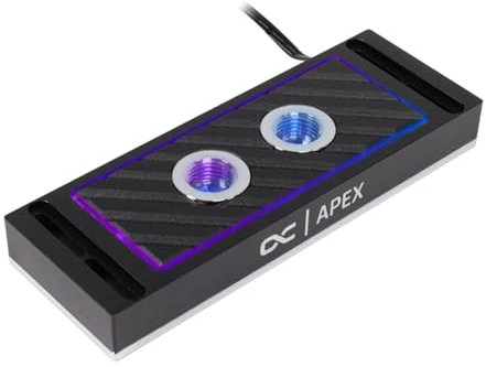 Alphacool Apex RAM X4 Wasserkühler, Schwarz, 127,50 x 45,00 x 17,30 mm, für Desktop, Laptop