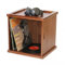 CD Record Storage Rack Vinyl Record LP Storage Box, Wooden Record Crate with Handle - Table Top Pine Album Holder and Organizer, Stackable Record Storage Case Record Storage Holder (Color : Bruin)