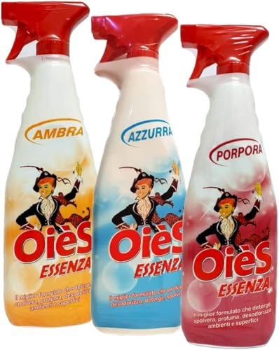 OIES Kit CASA PROFUMATA Spray da 750ml : Essenza Ambra + Essenza Azzurra + Essenza Porpora per un totale di 2250ml