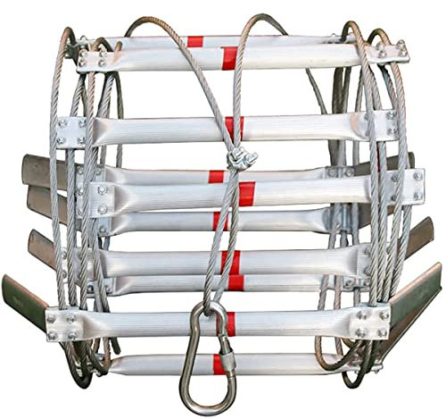 Weiche Leiter Weiche Strickleiter, Strickleiter Feuerleiter Luftarbeitsleiter Notfallarbeit Sicherheitsreaktion Feuerrettung Klettern Flucht/20M/65,6Ft