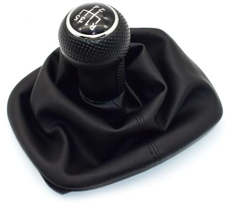 Toiumops Schaltknauf Schaltsack für VW Golf 3, 5-Gang-Schaltknauf, Hebel, Gamasche, Kofferraumabdeckung, Kragen