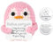 BFUZXY Pingouin Positive,Idee Cadeaux Cadeau Anniversaire Femme Homme Original,Cadeaux pour Couple et Adolescent Personnalisé,Peluche Gadget Insolite Utile,Objet Insolite pour Maison Déco(Rose)