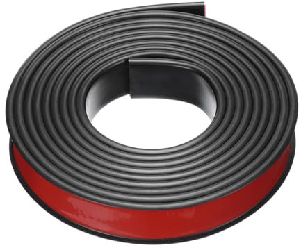 sourcing map U-Shape Edge Banding, 9.8ft x 25mm TPE Self-Adhesive Veneer Edging, Plywood Edge Trim Flexible Furniture Edge Protector for Countertop Cabinet Shelf Repair Restoration (Black)