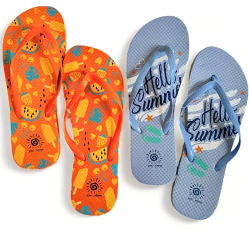 NARAMAKI® Infradito Donna a Tema Futta - Infradito Mare e Piscina Adulti - Ciabatte Estive (ARANCIONE, Sistema Taglie Calzature EU, Adulto, Donna, Numero, Media, 41)