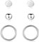 Self Love Club® Ohrstecker Set Damen aus Chirurgenstahl, Hautfreundliche & Wasserfeste Ohrringe in Silber
