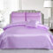 JHON CANYON Satin Bedding Set 6 Piece silk bedding with Deep Fitted Sheet Reversible silk Duvet Cover & 4 Pillowcases for Single, Double, King and Super King Size Bedding. (LILAC, Single)