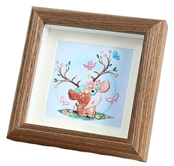 ZHAOYUQI Bilderrahmen Moderner, einfacher Mini-Bilderrahmen, 4 Zoll, klein, for den Schreibtisch, dekorative Tischplatte, quadratisch montiert, kreativer Ölgemälderahmen Fotorahmen(Walnut Colour)