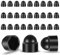 JIEYAO Lot de 30 capuchons de protection hexagonaux M6 (largeur de clé 10) en plastique noir pour vis hexagonales (M6)