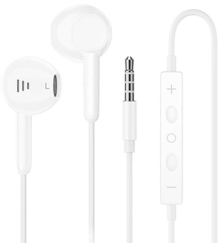 Auriculares In-Ear con Cable y Micrófono,Auriculares Aislantes de Ruido con Sonido de Alta Definición para Dispositivos de 3,5 mm Compatibles con i-Phone, S-amsung, L-aptops, Reproductores MP3/MP4 etc