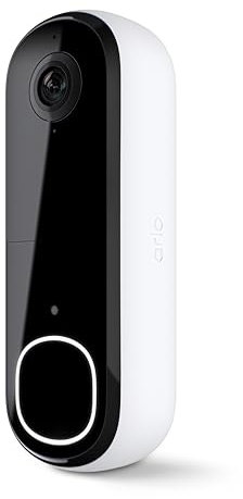 Arlo Video Doorbell HD | 2nd Gen | Wireless/Wired Option, 2-Way Audio, Night Vision, Head to Toe Video View, Integrated Siren | Live Stream | Real Time Notifications |180 Deg Wide View, White