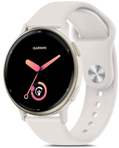 Oumida Garmin Armband für Garmin Forerunner 165/165 Music/Forerunner 55, Vivoactive 5 / Vivoactive 3 für Damen Herren, 20mm Silikon Armbänder Sport Ersatz Uhrenarmband, Sternenlicht