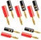 10Pcs 4mm Speaker Banana,Banana Plug for Speaker Wire Gold Plated Speaker Wire Banana Plugs Connectors