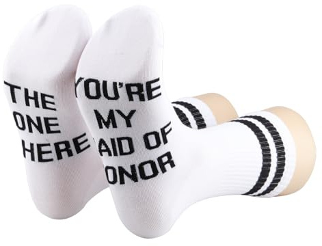 PLITI Socken für Trauzeugin, Junggesellinnenabschied, Geschenk für Trauzeugin, Brautparty, Geschenk für die Trauzeugin