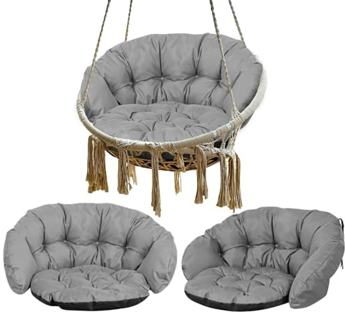 GARDEN KING ROYAL REST Kissen für Hängesessel Schaukelstuhl Polster Sitzauflage für Hängekorb 122 x 40 cm gesteppt