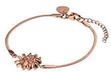 Purelei® Iconic Sun Armband – filigranes Snake-Chain-Armband mit Sun-Charm – Edelstahl, 14K/18K vergoldet – 16–19 cm – eleganter Schmuck mit Bedeutung – Wasserfest (Rosegold)