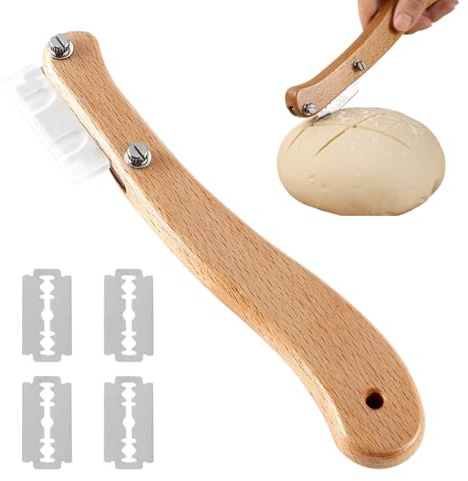 Generisch Brot Schneidemesser für Teig Einschneiden,Gebogenes Brotschneidemesser Mit Abnehmbarer Klinge | Abnehmbare Klinge Für Handarbeit Anfänger & Hobbybäcker Küche Bäckerei