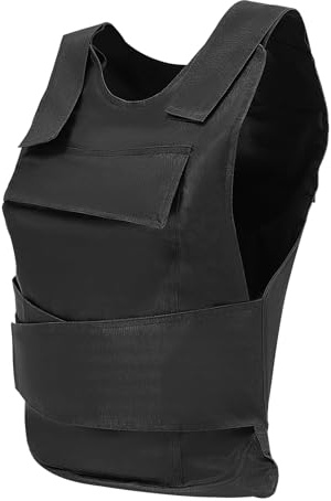 schusssichere weste,Schutzweste 24 Joule - Hochwertige Stich- & Stoßfestige Sicherheitsweste mit verstellbaren Trägern für Polizei,Sicherheitspersonal & Outdoor-Aktivitäten (Schwarz)