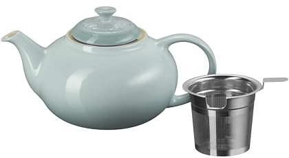 Le Creuset Stoneware Teapot with Stainless Steel Infuser, 1.3l, Sea Salt