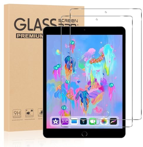 Olgary Verre Trempé [2 Pièces] Pour iPad 9,7(Modèle 2018/2017, 6ème/5ème Génération), iPad Air 1/2, iPad Pro 9,7, Film Protection écran Screen Protecteur, Clarté HD 9H,Anti Rayures