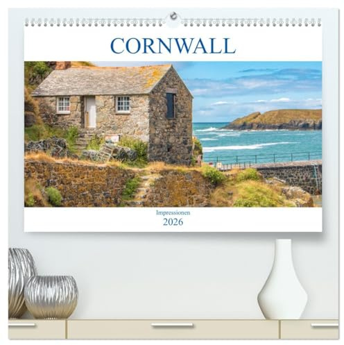 Cornwall Impressionen (hochwertiger Premium Wandkalender 2026 DIN A2 quer), Kunstdruck in Hochglanz: Cornwall Naturlandschaften und Städte (CALVENDO Orte)