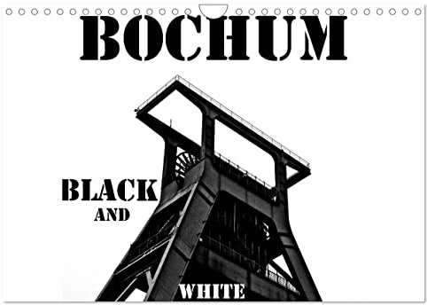 Bochum Black and White (Wandkalender 2026 DIN A4 quer), CALVENDO Monatskalender: 12 schöne Motive aus Bochum in schwarzweiß (CALVENDO Orte)