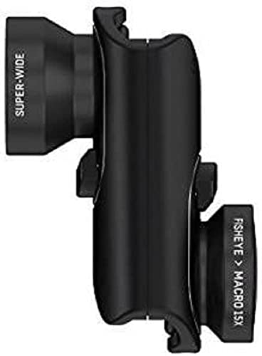 Olloclip - Core Lens iPhone 7/7 Plus & iPhone 8/8 Plus - Pack de 2 - Objectif Photo Smartphone - Compatible avec Protecteurs d'Écran - Photos, Vidéos, Panoramas & Photos de Réalité Virtuelle - Noir