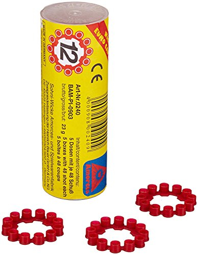 Sohni-Wicke 12 Schuss Ringmunition - 5 Rollen (1200 Schuss) - Rot - Unisex - Kinder - Geburtstag