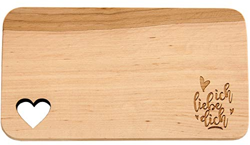 Spruchreif · Frückstücksbrettchen mit Gravur · Frühstücksbrettchen aus Holz · Brotbrett mit Herzausschnitt · Geschenk für Paare · Liebe · Hochzeit · Valentinstag · Jahrestag · Muttertag