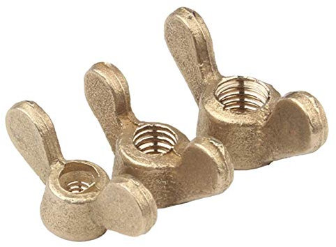 ORANXIN Wing Nut Fasteners - Brass Butterfly Nut Bolt Cap Hand Twist Screw Nails Components M4 M5 M6 M8 M10 M12 M14 M16 M20
