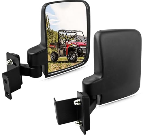 Ranger Seitenspiegel, kompatibel mit 2015–2022 Polaris Ranger 500, 570, 900, passend für Pro-Fit Cab Lock N Ride, Fabrikkäfigrahmen, Ranger-Seitenspiegel von UNIGT (nicht für runde Überrollbügel)