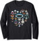 Types Of Shark Identification Shark Faces Tee Marine Biology Long Sleeve T-Shirt