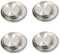 Juego de 12 platos de acero inoxidable, reutilizables, de metal cepillado, platos duraderos para picnic, barbacoa, filete (plateado)