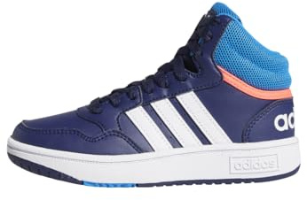 adidas Unisex Kinder Hoops Mid Shoes, Dark Blue/Blue Rush/Turbo, 28 EU
