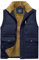 TACVASEN Herren Outdoor Angelweste Gefütterte Fleeceweste Winter Warme Steppweste Atmungsaktiv mit Stehkragen(M, Navy)