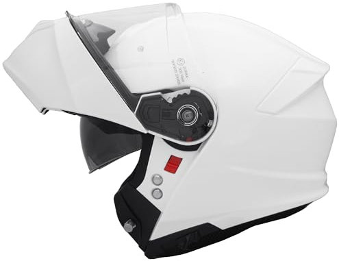 Zorax Safari White M (57-58cm) Double Visor Full Face Motorcycle Motorbike Helmet ECE 2206 Approved