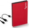 SUSHAI 2.5 USB 2.0 Disque Dur Externe Portable Format de Poche 1 to Mémoire Disque Dur Fin Compatible avec Mac, PC, Ordinateur Portable, Ordinateur de Bureau, Chromebook - Rouge