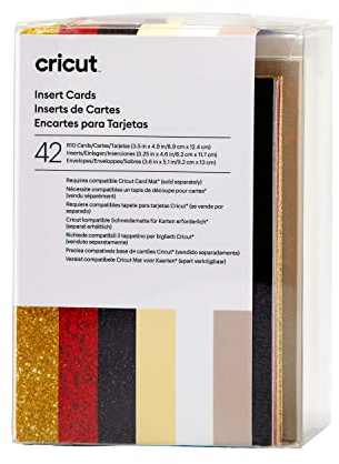 Cricut Insert Cards Glitz & Glam | 8,9 cm x 12,4 cm (Größe R10) | 42er-Pack | Zur Verwendung Mit Card Matte