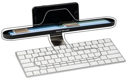Mind Reader Tastaturregal, Schreibtisch-Organizer, Handyhalter, Aufbewahrung, Telefonhalter, Büro, 33 cm L x 5,1 cm B x 8,9 cm H, Schwarz