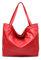 NICOLE & DORIS Handtasche Damen Groß Shopper Tasche Casual Schultertasche Weiche Leder Tragetasche Reise Tote Bag Elegant Handtaschen Rot