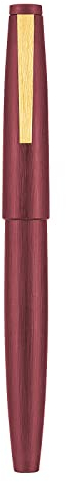 erofa Jinhao 80 Füllfederhalter, gebürstete Faser, feine Spitze mit Konverter und kleiner Stifttasche, Set (goldener Clip)