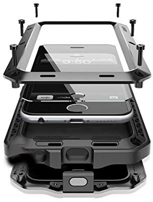 Marrkey iPhone 14 Pro Max Case, 360 Full Body Protective Cover Heavy Duty Shockproof [Tough Armour] Aluminum Alloy Metal Case with Silicone Built-in Screen Protector for iPhone 14 Pro Max 6.7 - Black