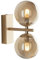 Wandleuchte Neptun, moderne Wandlampe aus Glas in Messing für Wohnzimmer & Esszimmer (2 flammig, G9 max.28Watt),Wandstrahler,Glasleuchte,Wohnzimmerlampe……