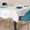 Tischdecke Outdoor Abwaschbar 140x300 Weiß Gartentischdecke Tischdecken Wetterfest Wachstuchtischdecke Table Cloth Made in Italy für Den Außenbereich Tischtuch