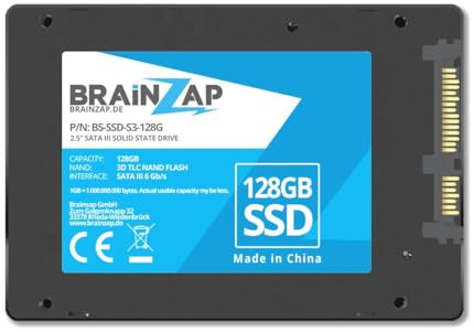 BRAINZAP 128 Go SATA III 2.5 SSD 6 Gbit/s - 500 Mo/s Lecture 400 Mo/s Écriture Solid State Drive