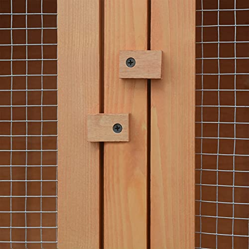 ZHOUMIN Kleintier-/Kaninchenstall 6 Boxen, Hasenstall, Kleintierkäfig, Hasenkäfig, Kanninchenhäuser, Kleintierstall, Meerschweinchen Käfig, Kleintierhöhle Für Chinchilla, Holz