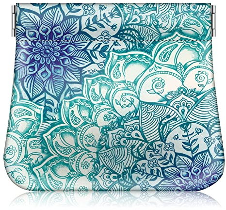 Fintie Portemonnaie Damen Klein, Premium Kunstleder Geldbörse Geldbörse Geldbeutel Portemonnaie Klein Coin Purse Münzgeldbörse Münzbeutel Schlüsseletui für Damen, Smaragdblau