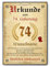 Tigerlino® Personalisierte Urkunde zum 74. Geburtstag Geburtstagsurkunde Jahrgang 1951 Geschenk Männer Frauen 74 Jahre Geburtstagsgeschenk Geburtstagskarte 74. Geburtstag Geschenkidee personalisierbar