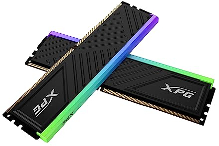 XPG SPECTRIX D35G RGB DDR4 3600MHz CL18 64GB (2x32GB) PC4-28800 RAM 288-Pins UDIMM Desktop Memory Kit Black Heatsink (AX4U360032G18I-DTBKD35G)